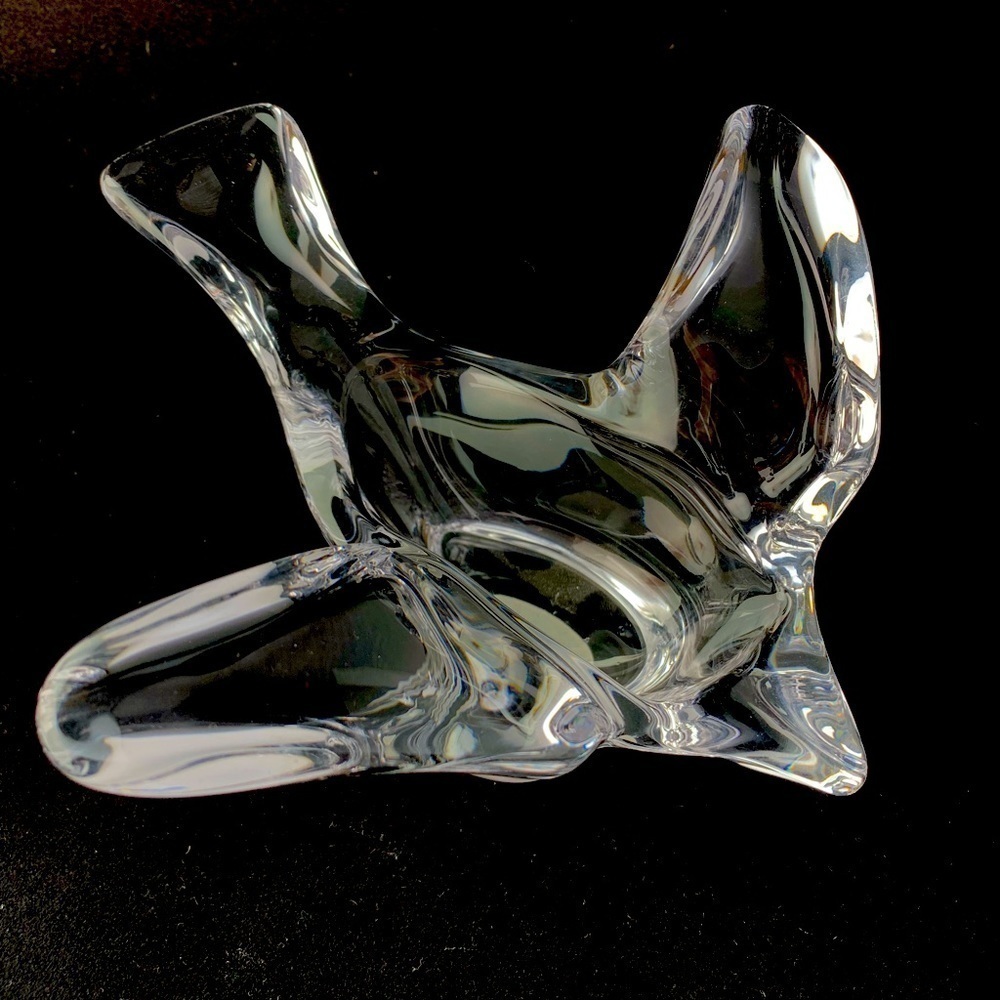 Art Clear Glass Flying Bird Dish Made in Italy - Picture 2 of 4